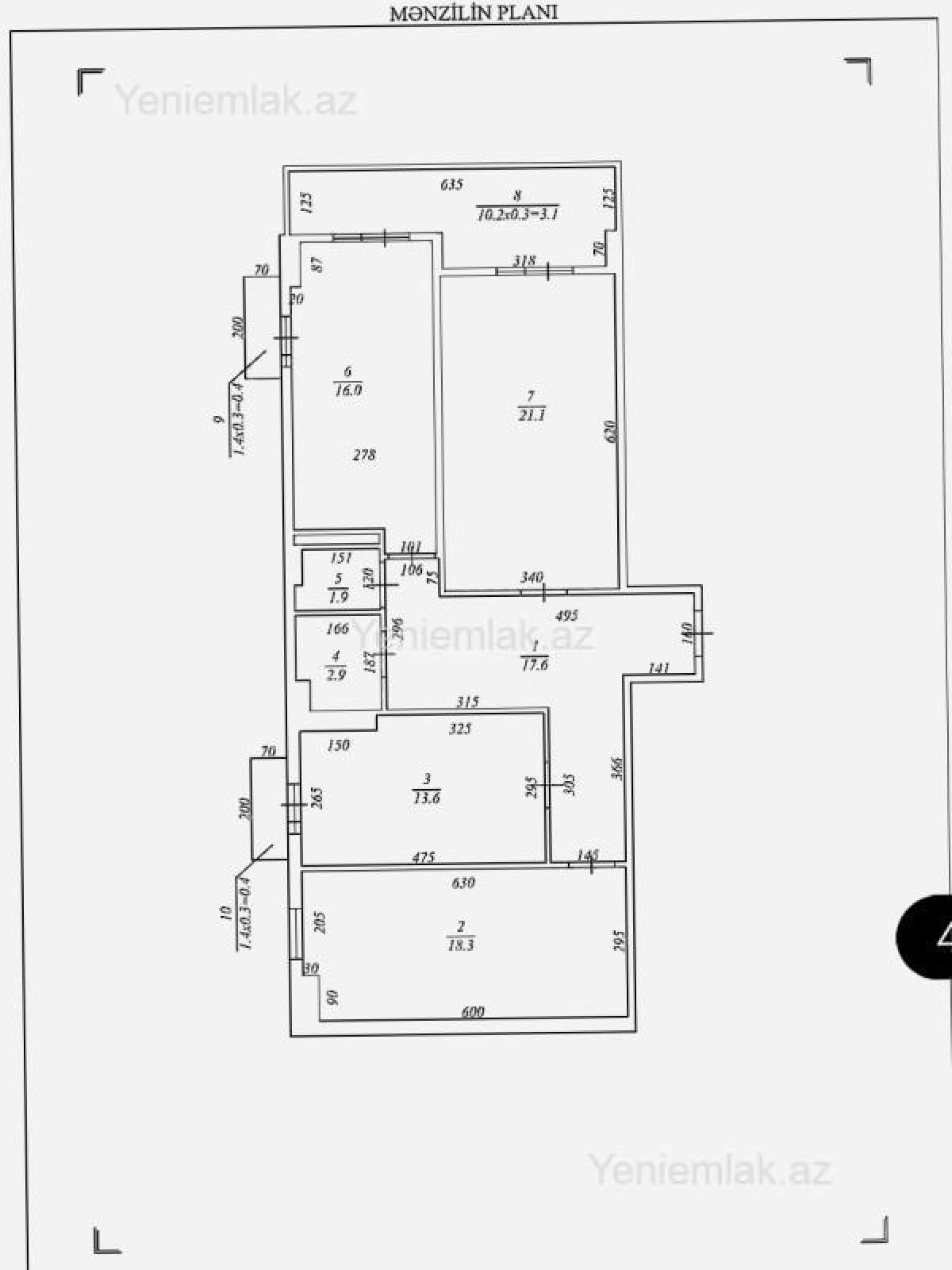 Satılır 3 otaqlı yeni tikili 105 m²