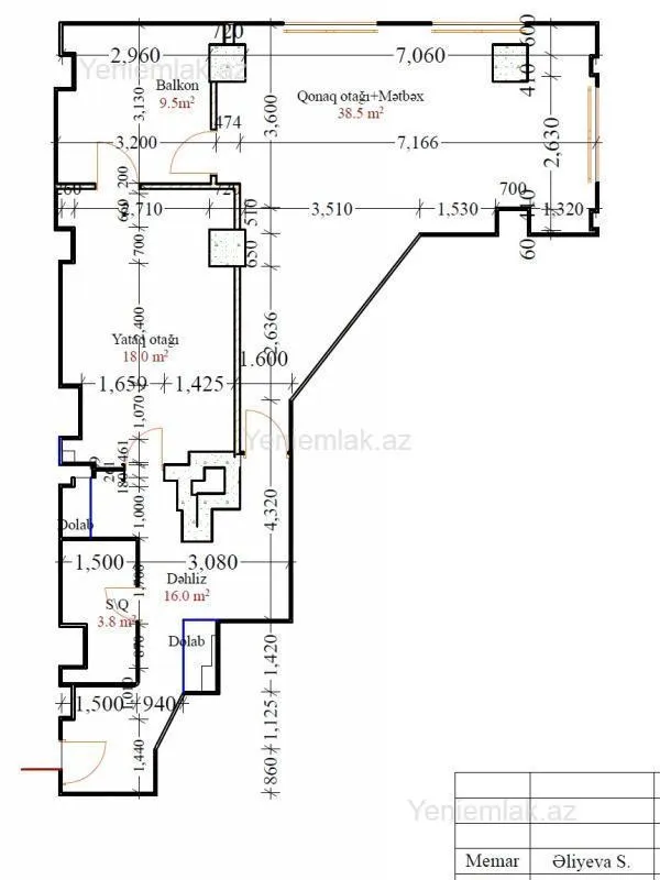 Satılır 2 otaqlı yeni tikili 120 m²