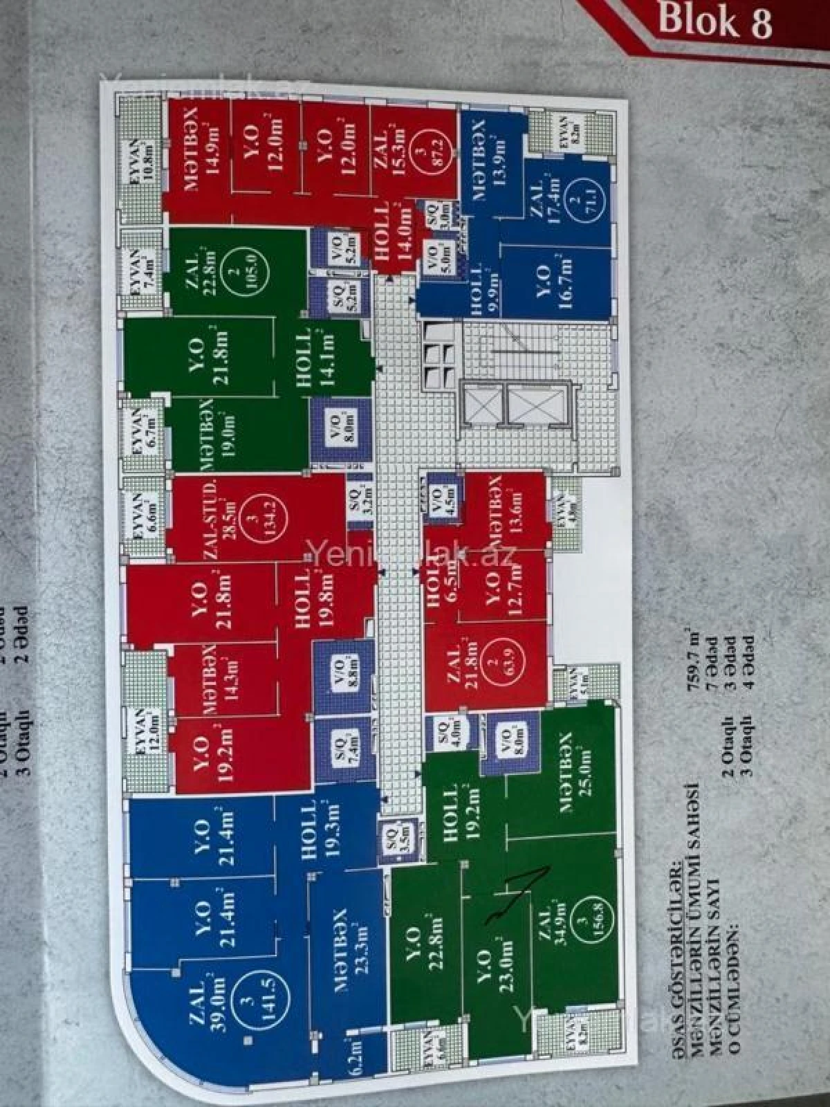 Satılır 3 otaqlı yeni tikili 157 m²