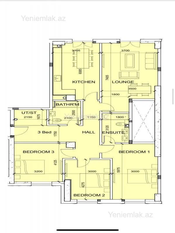 Satılır 4 otaqlı yeni tikili 132 m²