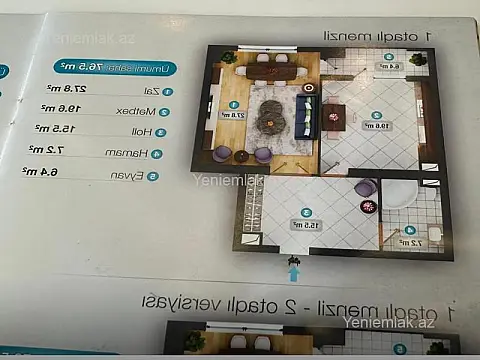 Satılır 1 otaqlı yeni tikili 77 m²