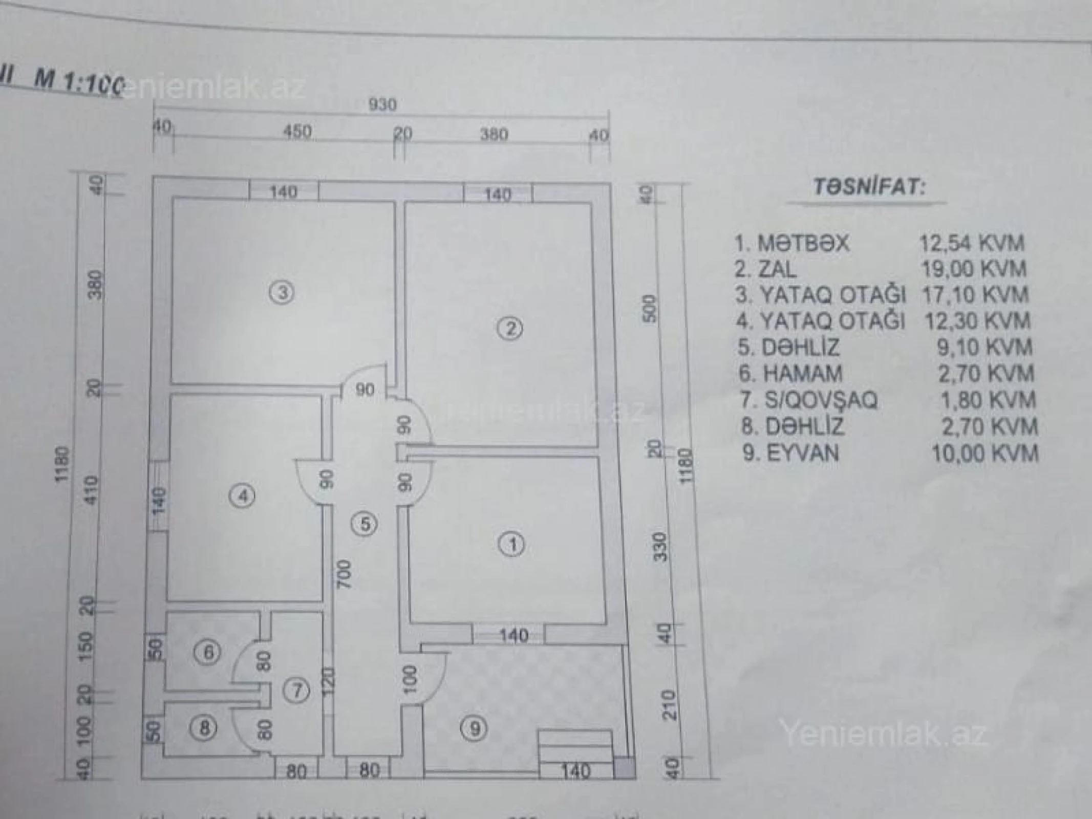 Satılır 4 otaqlı həyət evi 110 m²