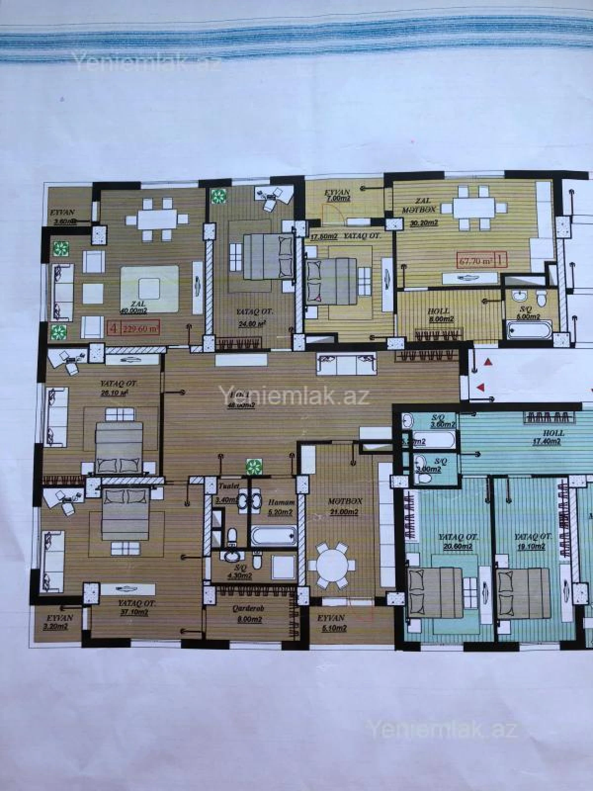 Satılır 4 otaqlı yeni tikili 229 m²