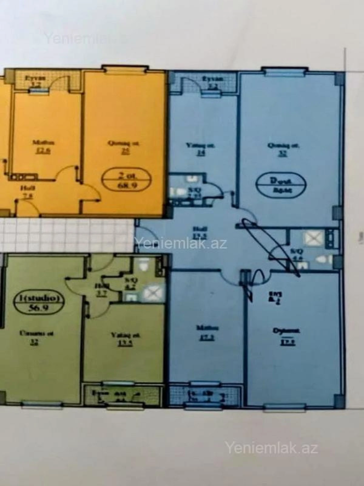 Satılır 3 otaqlı yeni tikili 120 m²