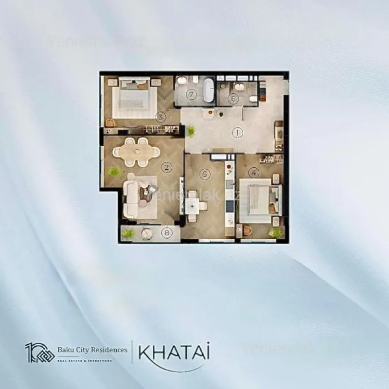 Satılır 3 otaqlı yeni tikili 127.5 m²