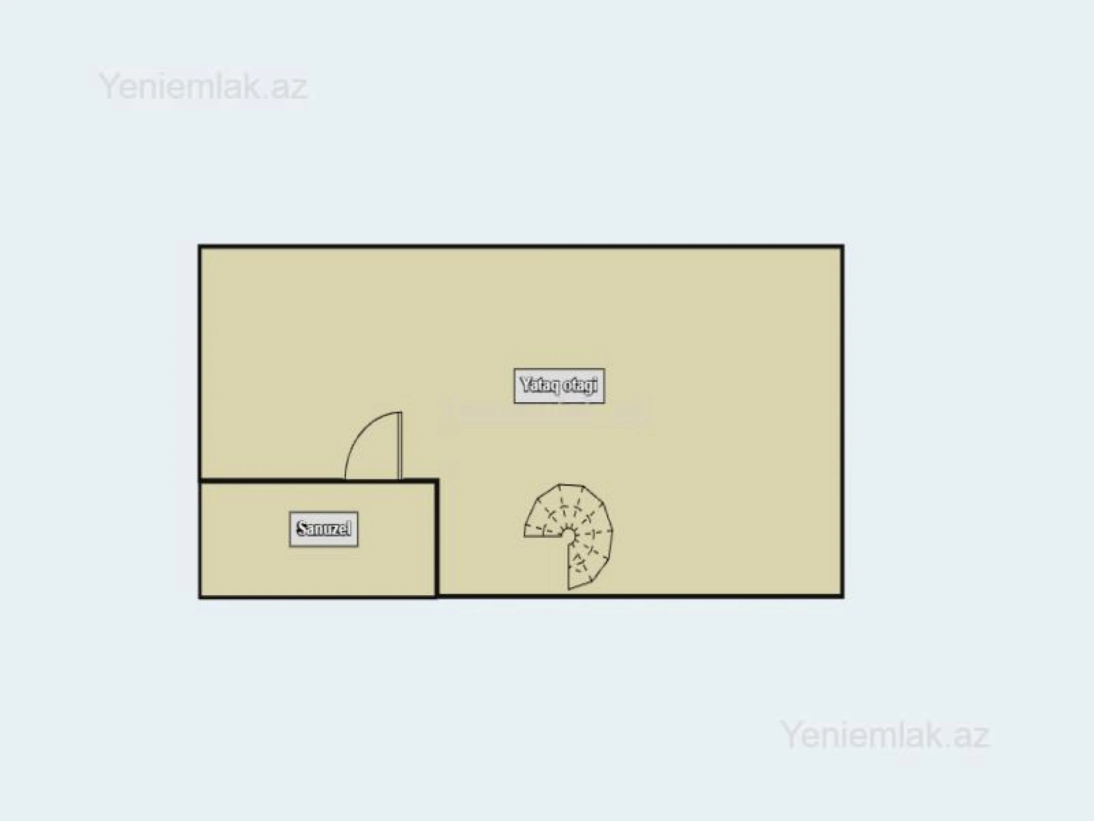 Satılır 2 otaqlı köhnə tikili 50 m²