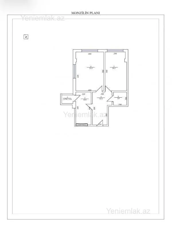 Satılır 2 otaqlı yeni tikili 80 m²