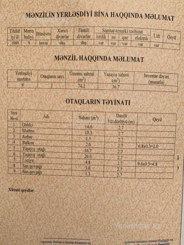 Satılır 3 otaqlı köhnə tikili 85 m²