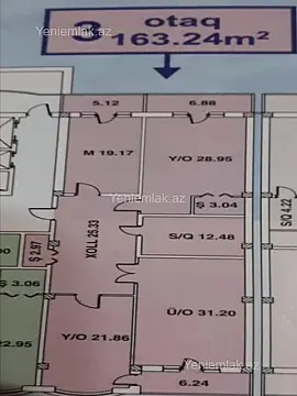 Satılır 3 otaqlı yeni tikili 163 m²