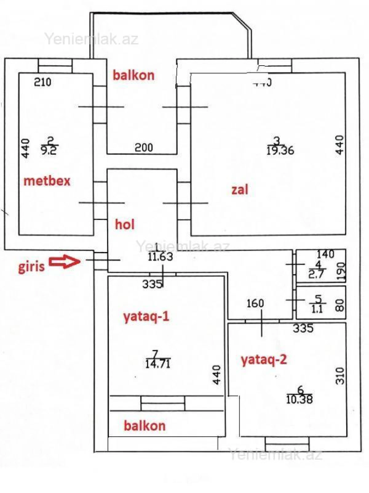 Satılır 3 otaqlı yeni tikili 85 m²