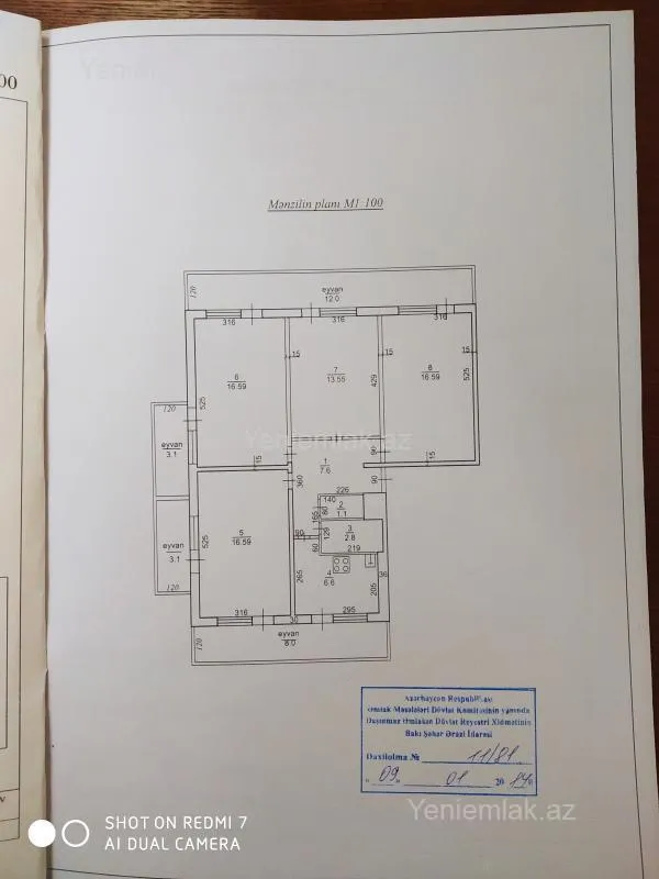 Satılır 4 otaqlı köhnə tikili 123 m²