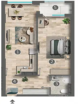 Satılır 2 otaqlı yeni tikili 74 m² — Sumqayıt 2 otaq 74.00 m²