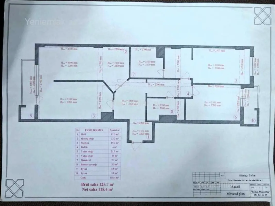 Satılır 3 otaqlı yeni tikili 126 m²