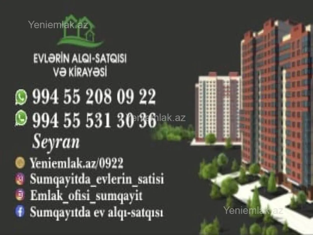 Satılır 3 otaqlı yeni tikili 92 m²