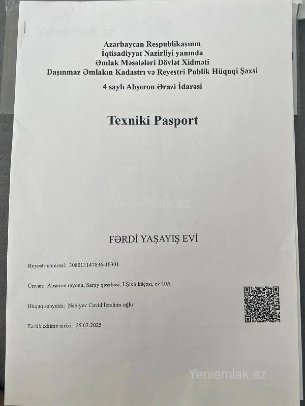 Satılır 4 otaqlı həyət evi 160 m²