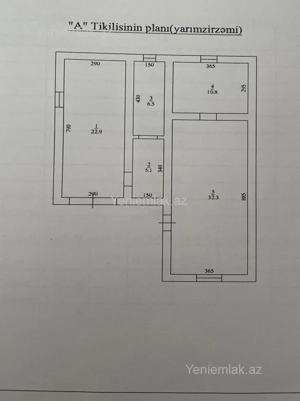Satılır 4 otaqlı həyət evi 160 m²
