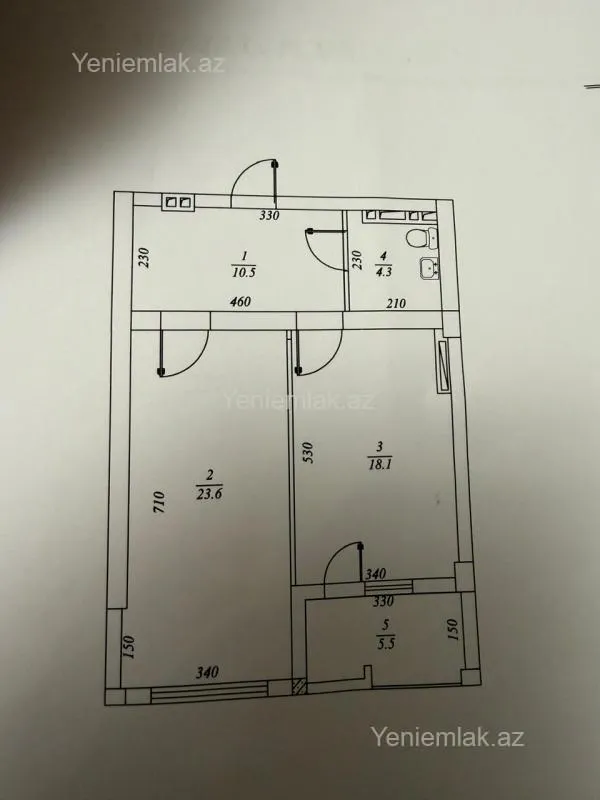 Satılır 2 otaqlı yeni tikili 70 m²