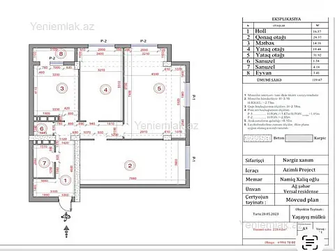 Satılır 3 otaqlı yeni tikili 138 m²
