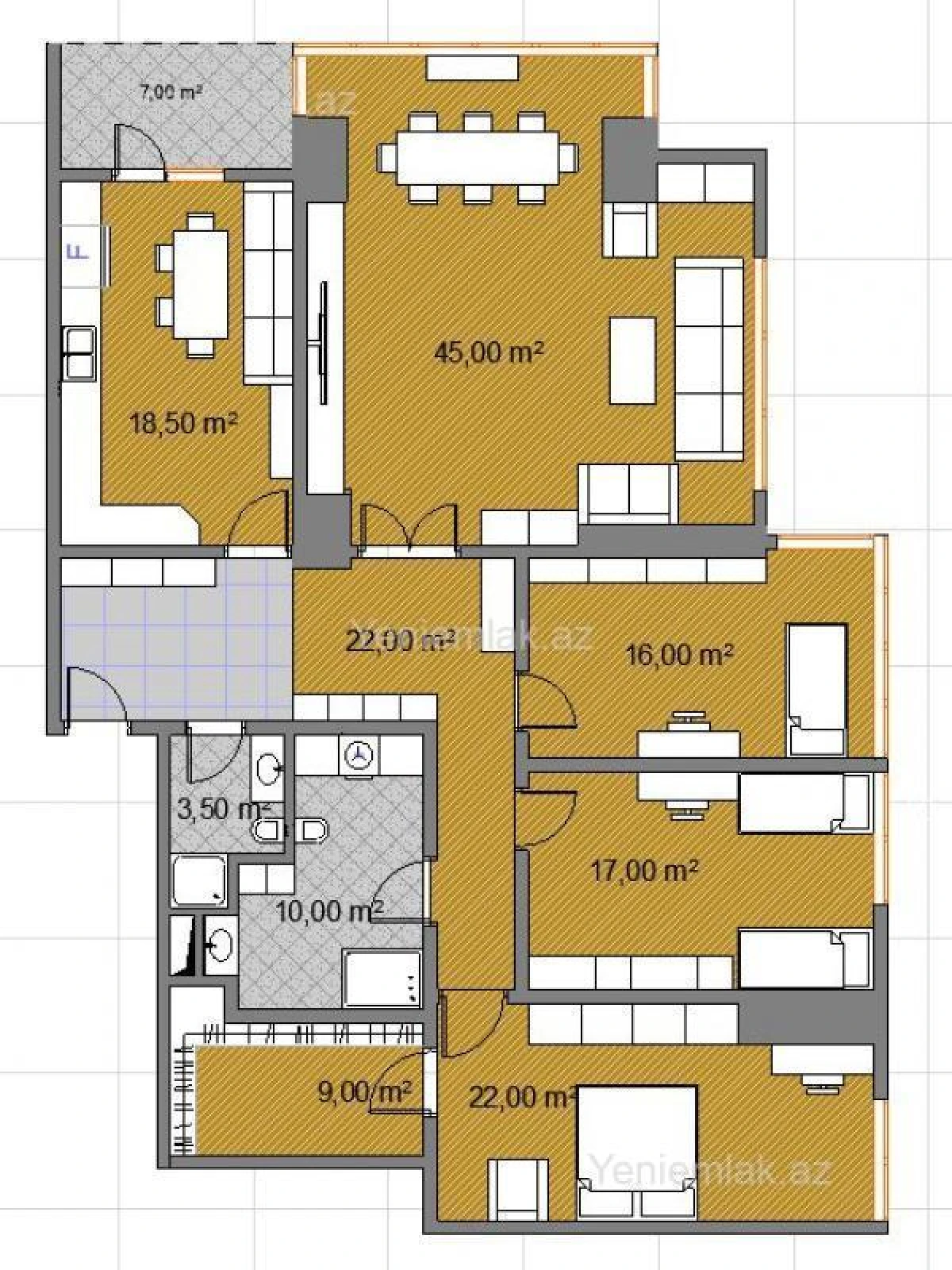 Satılır 4 otaqlı yeni tikili 170 m²