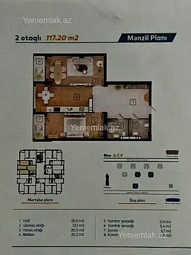 Satılır 3 otaqlı yeni tikili 118 m²