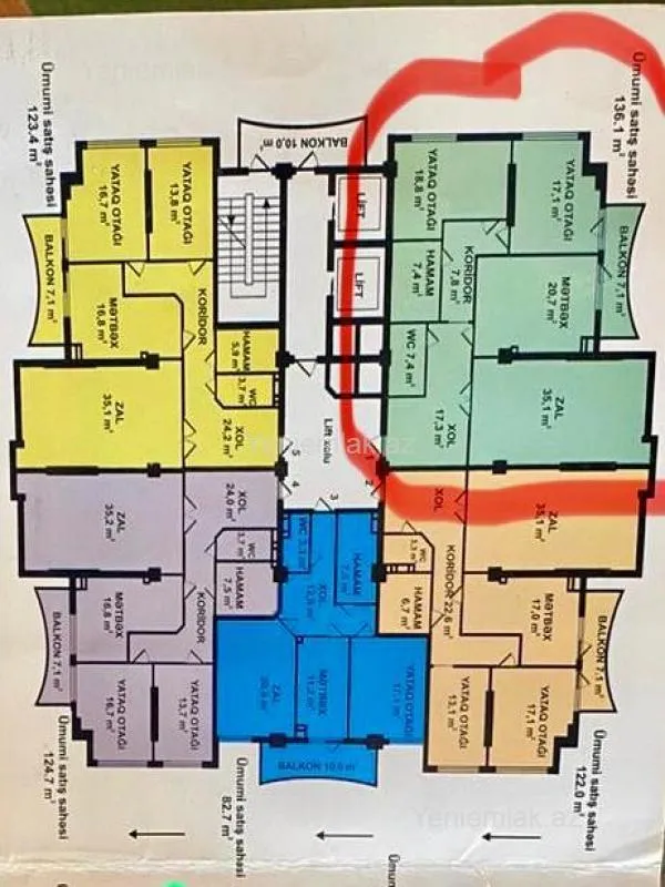 Satılır 3 otaqlı yeni tikili 136 m²