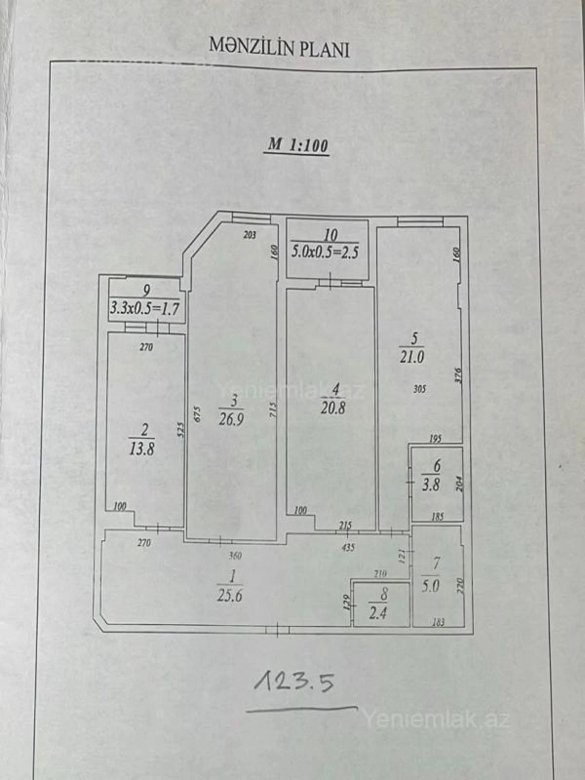 Satılır 3 otaqlı yeni tikili 130 m²