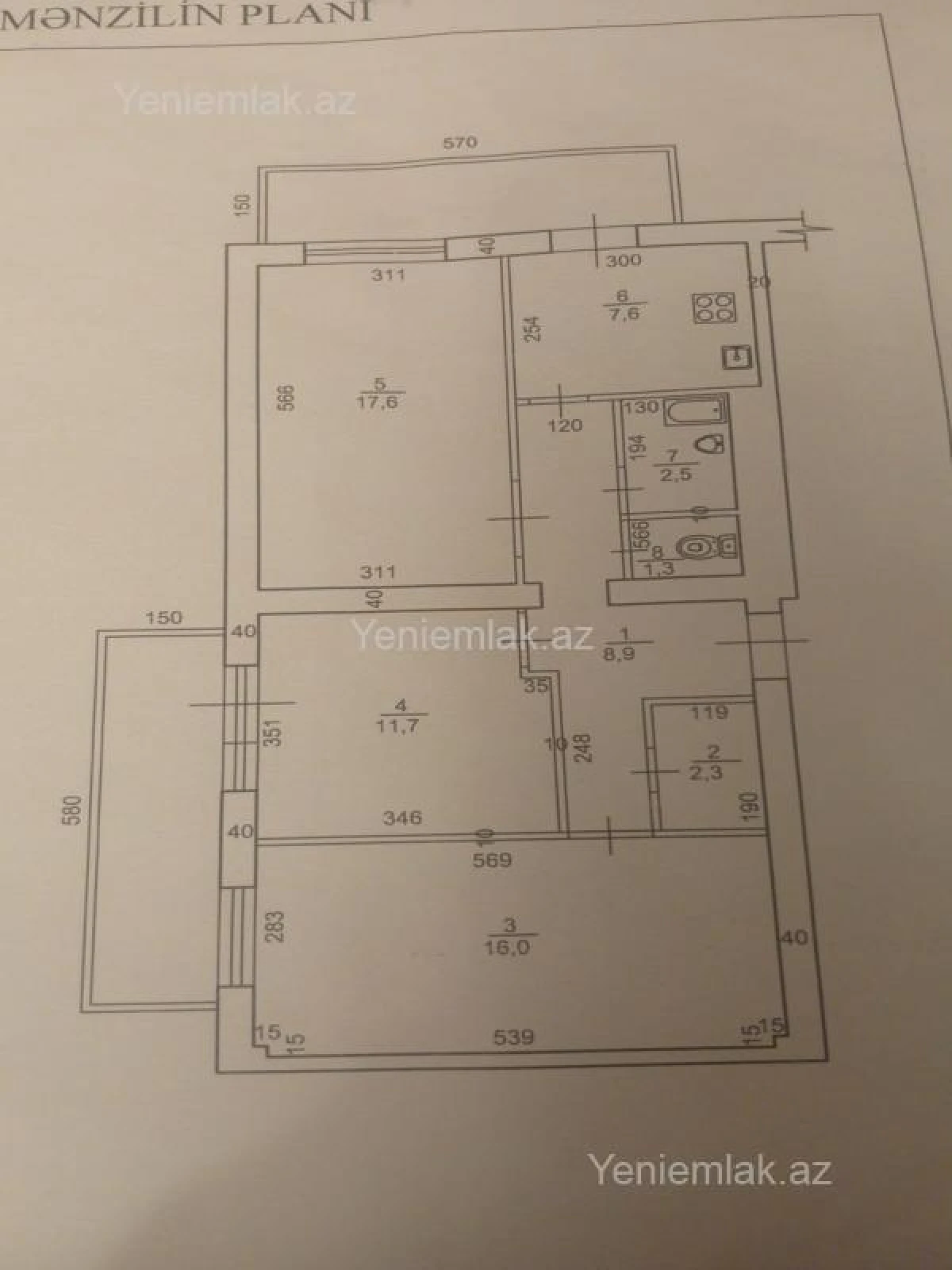 Satılır 3 otaqlı köhnə tikili 85 m²