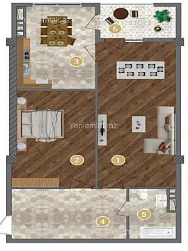 Satılır 2 otaqlı yeni tikili 76 m²