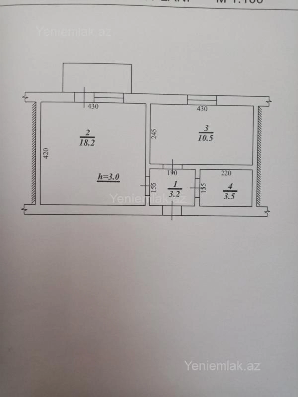 Satılır 1 otaqlı köhnə tikili 40 m²