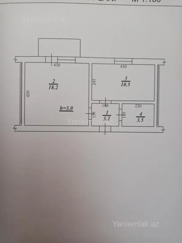 Satılır 1 otaqlı köhnə tikili 40 m²