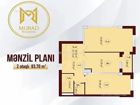 Satılır 2 otaqlı yeni tikili 85 m²