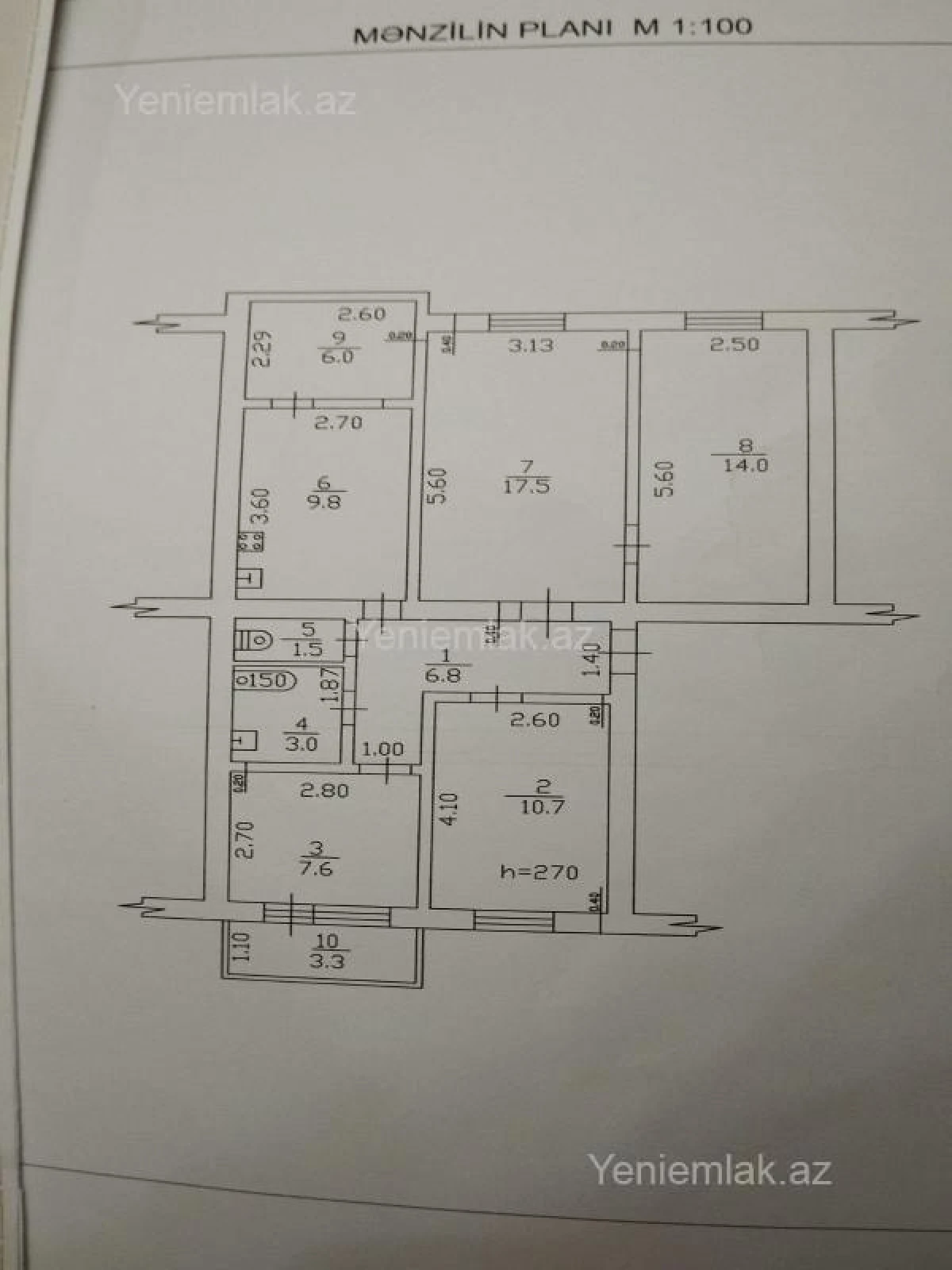 Satılır 4 otaqlı köhnə tikili 90.7 m²