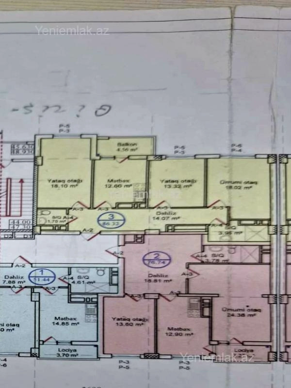 Satılır 3 otaqlı yeni tikili 86 m²