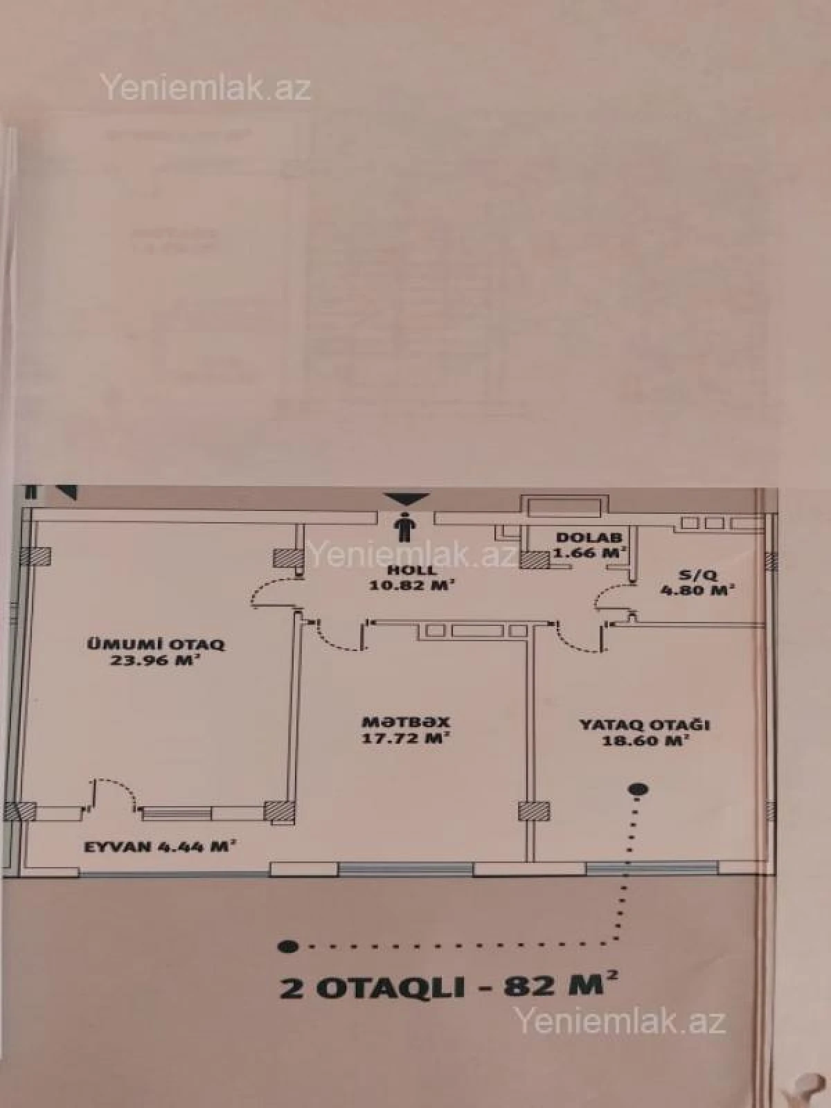 Satılır 2 otaqlı yeni tikili 82 m²