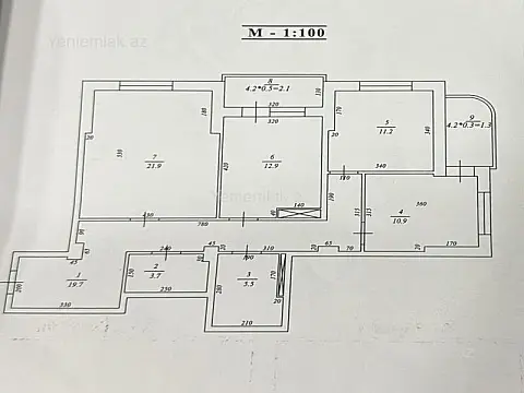 Satılır 3 otaqlı yeni tikili 115 m²