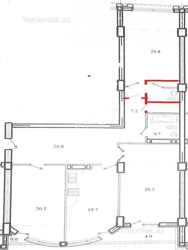 Satılır 3 otaqlı yeni tikili 135 m²
