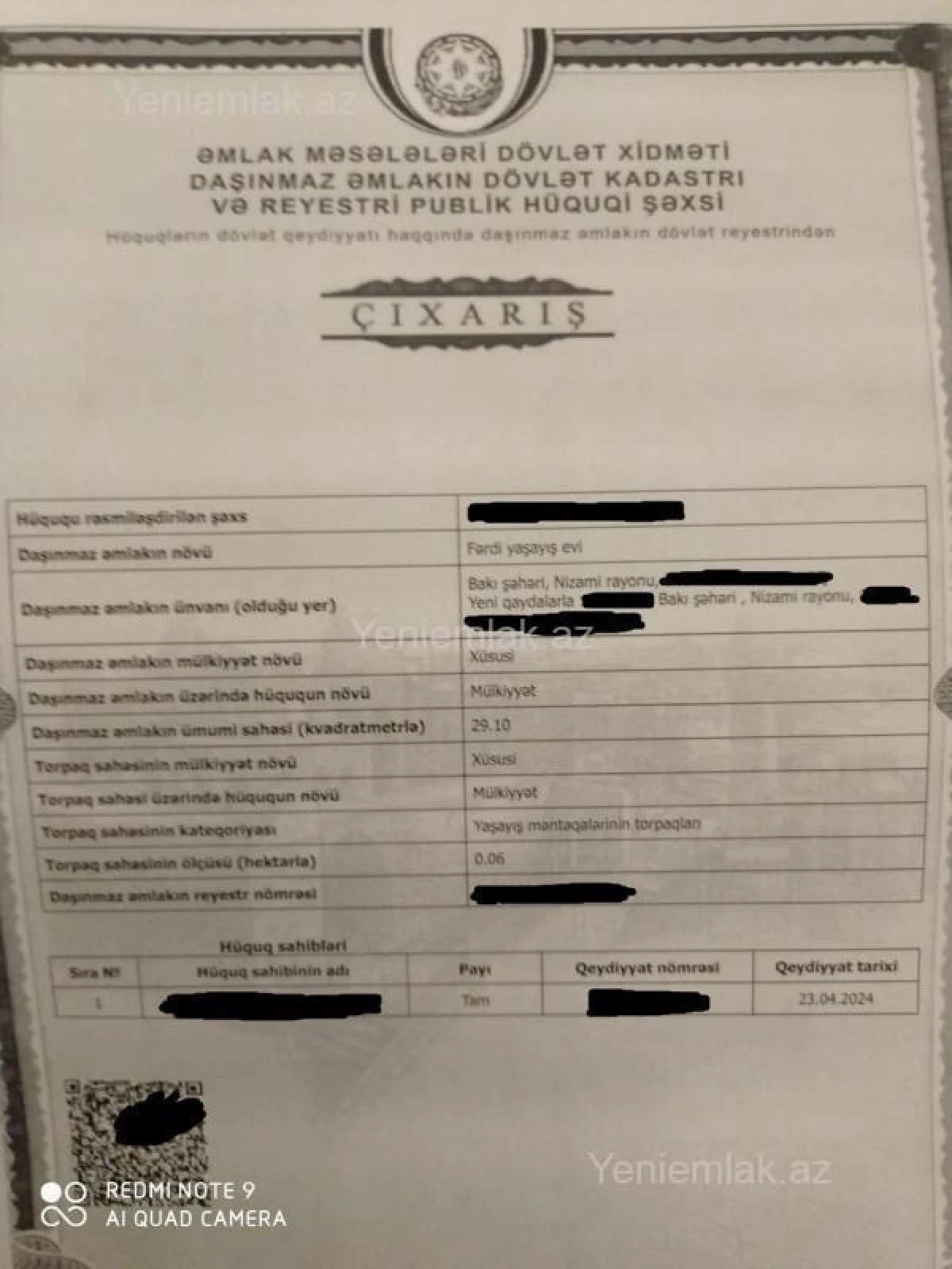 Satılır torpaq sahəsi