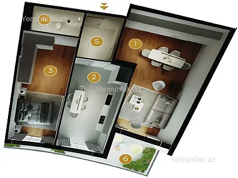 Satılır 2 otaqlı yeni tikili 114.6 m²