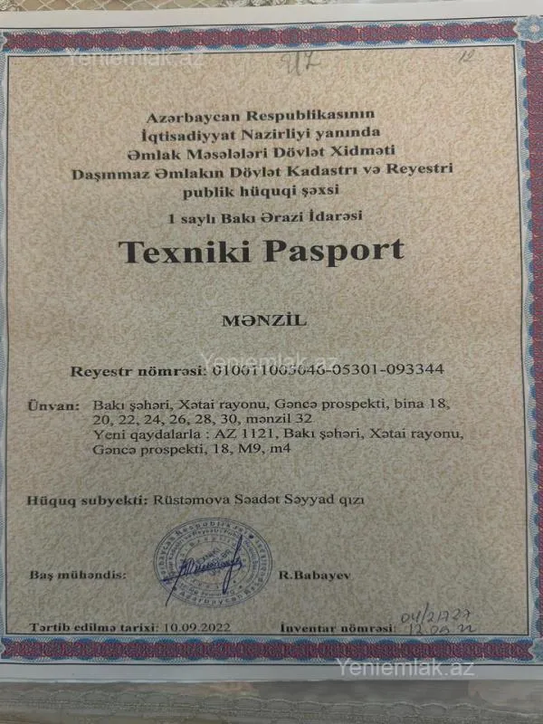 Satılır 3 otaqlı yeni tikili 114 m²