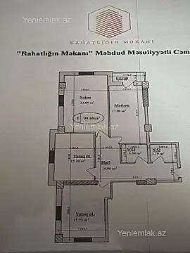 Satılır 3 otaqlı yeni tikili 100 m²