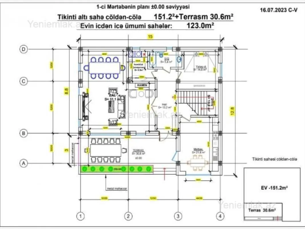 Satılır 6 otaqlı həyət evi 360 m²