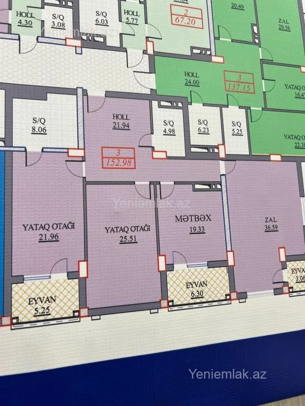 Satılır 3 otaqlı yeni tikili 153 m²