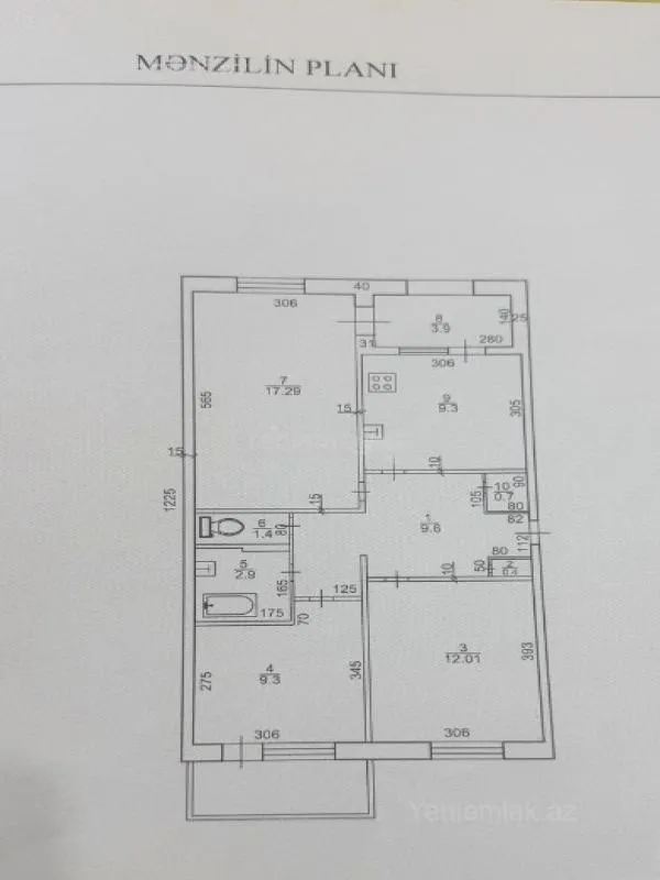 Satılır 3 otaqlı köhnə tikili 90 m²