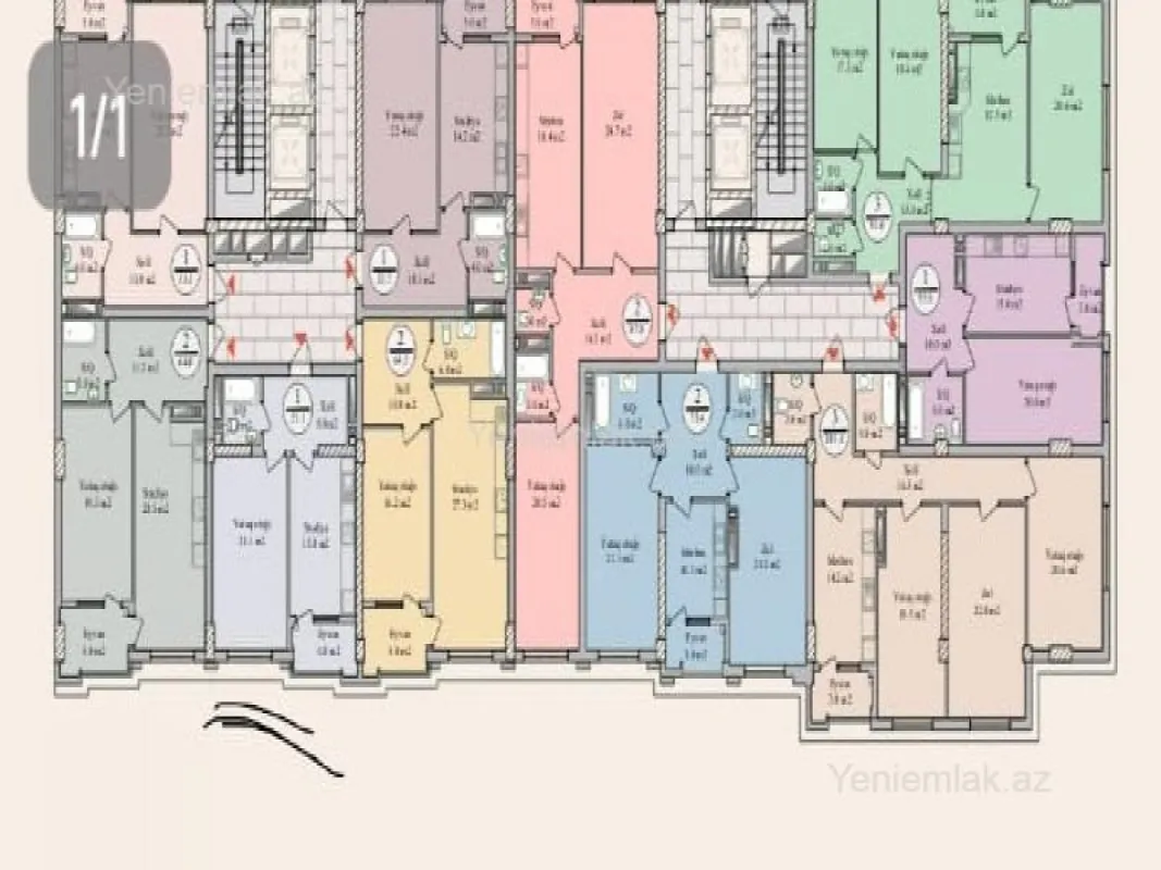 Satılır 3 otaqlı yeni tikili 91 m²