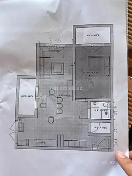 Satılır 2 otaqlı yeni tikili 85.7 m² — Bakı, Nəsimi 2 otaq 85.70 m²
