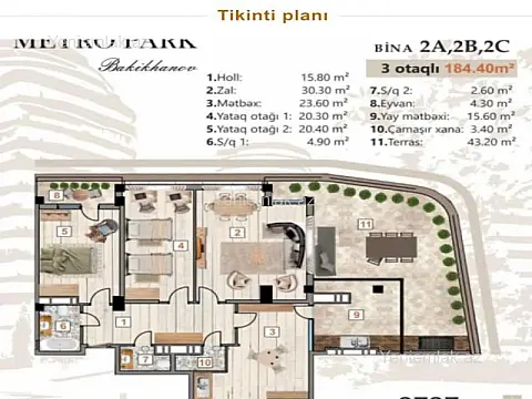 Satılır 4 otaqlı yeni tikili 186 m²
