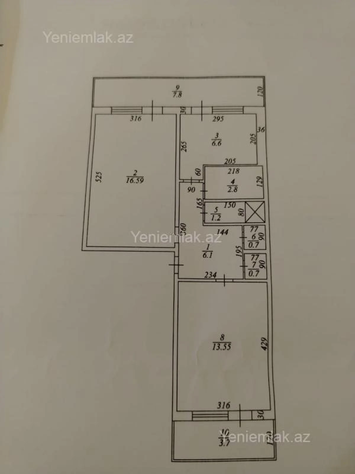 Satılır 4 otaqlı köhnə tikili 105 m²