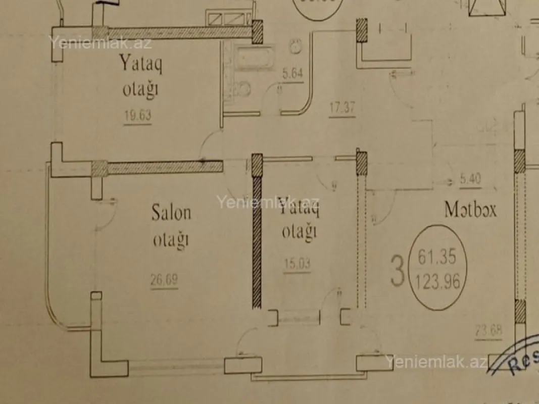Satılır 3 otaqlı yeni tikili 135 m²