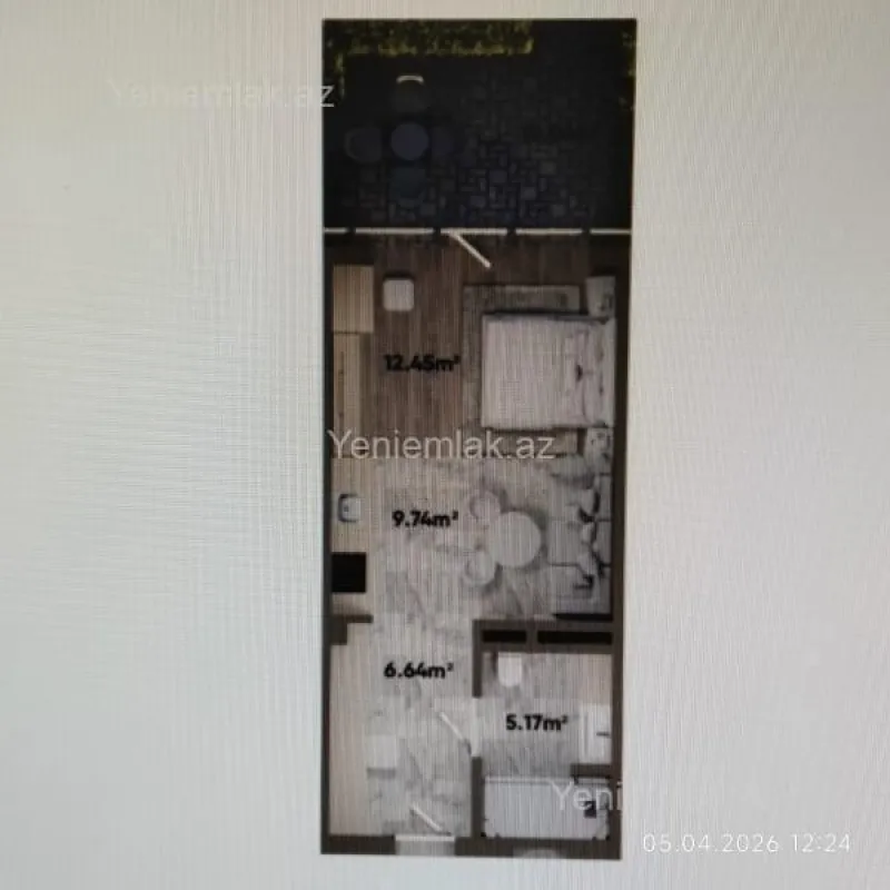 Satılır 1 otaqlı yeni tikili 51.8 m²