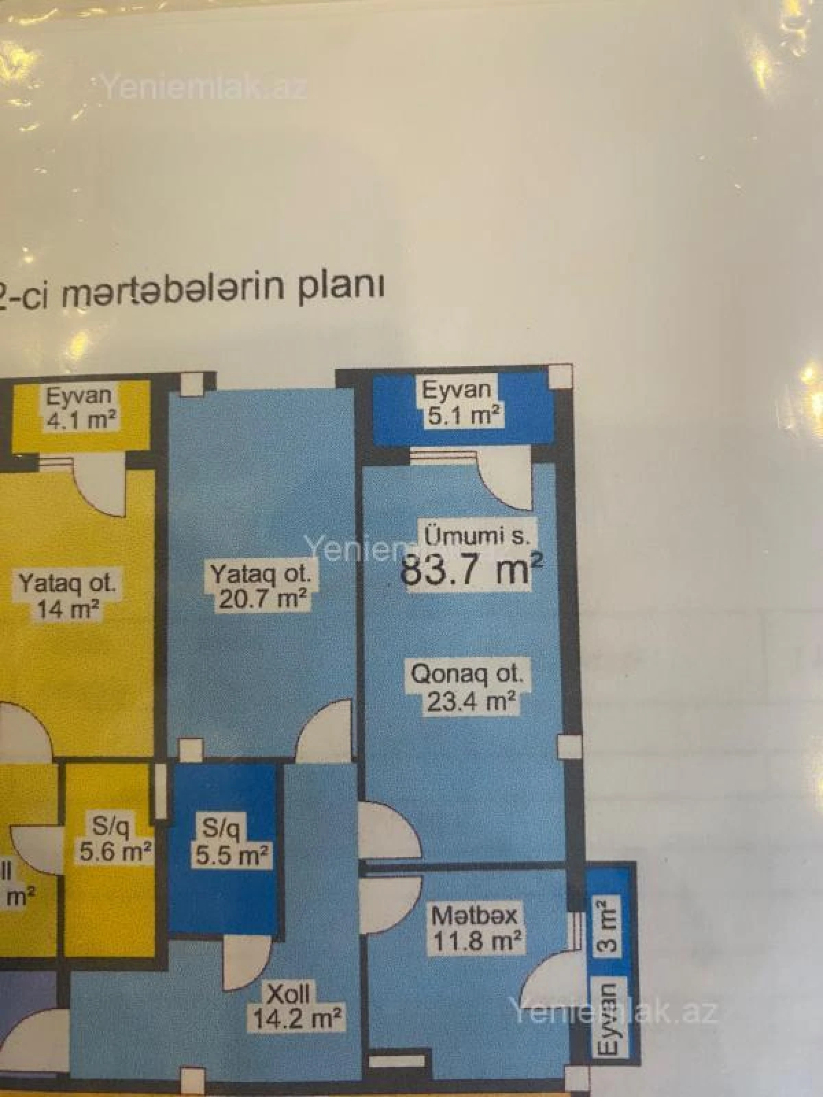 Satılır 3 otaqlı yeni tikili 83.7 m²